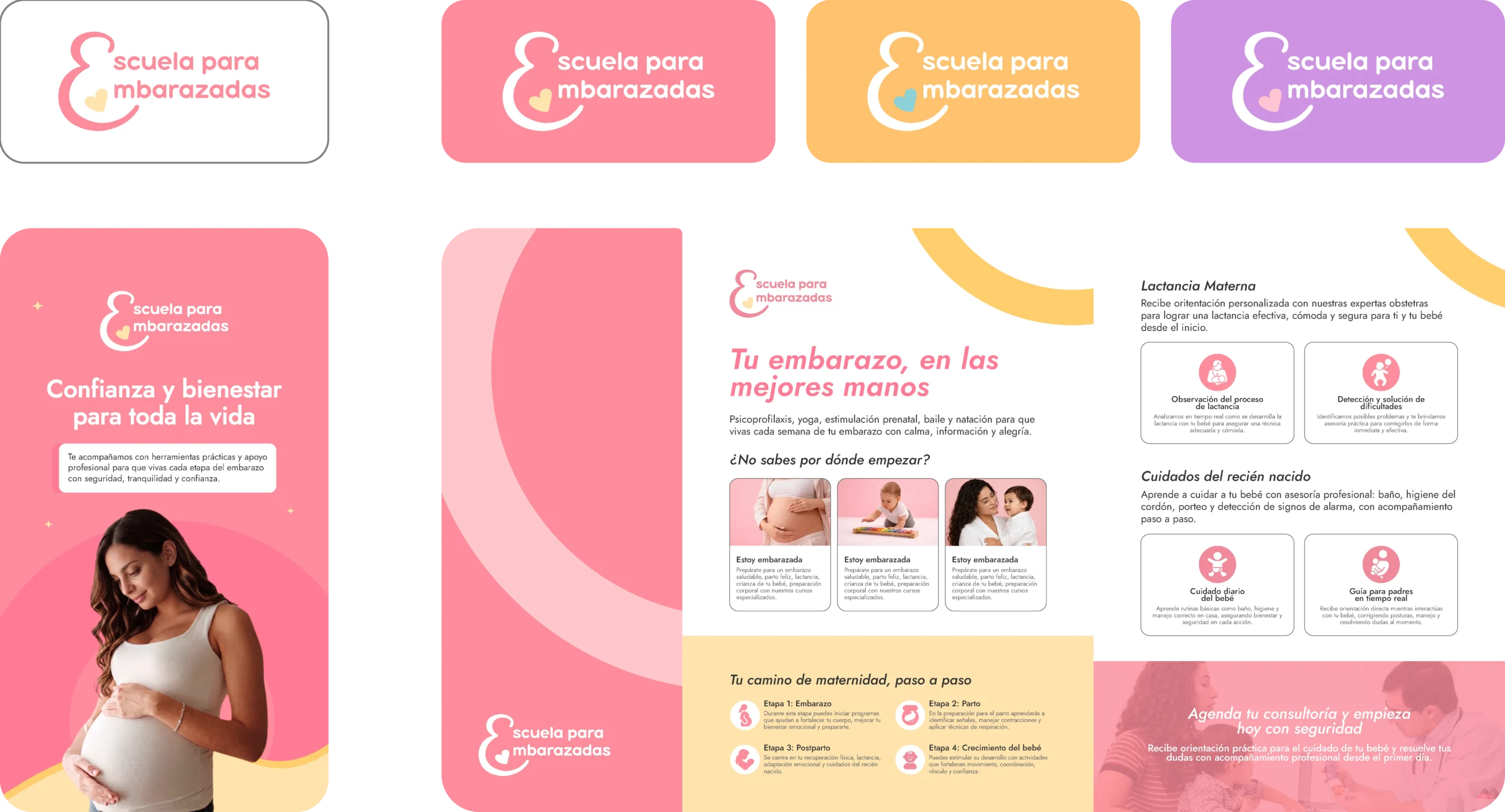 Escuela para embarazadas branding