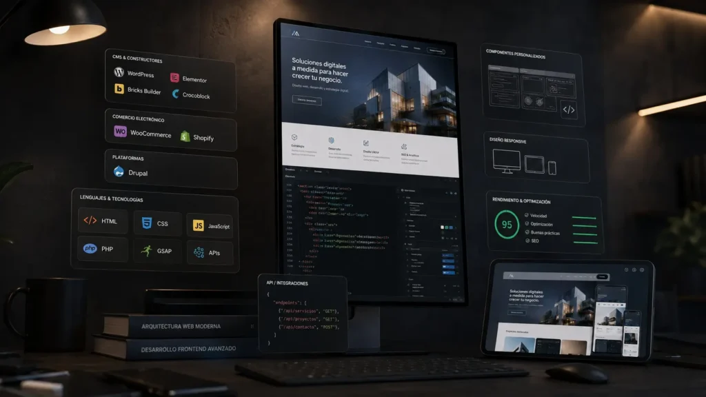Proceso de desarrollo de una página web corporativa con UX, diseño y programación