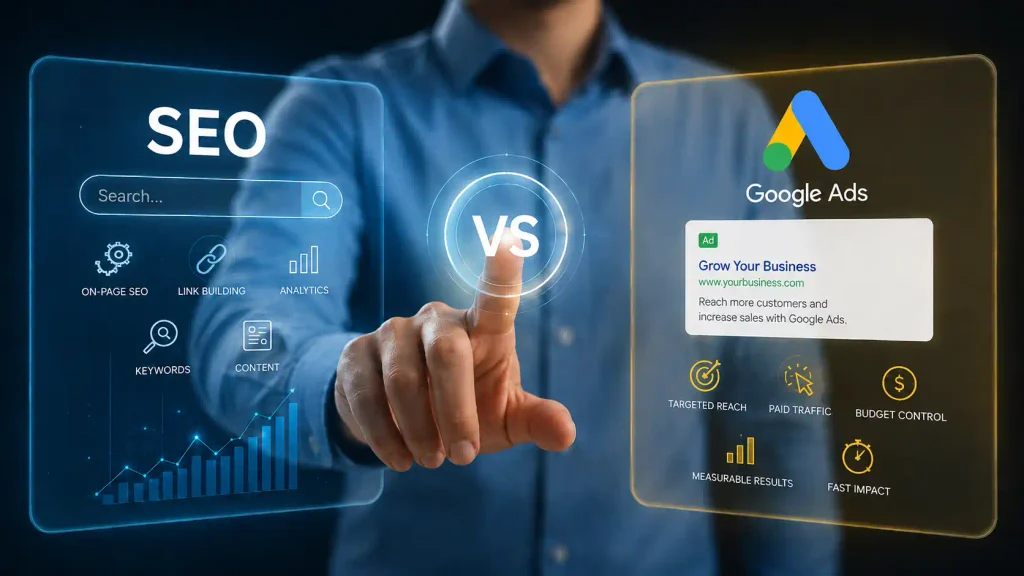 seo vs google ads, elección