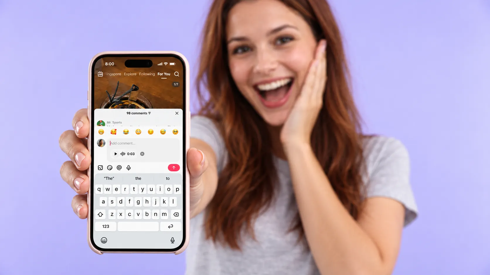 Cómo comentar en TikTok con notas de voz y carruseles