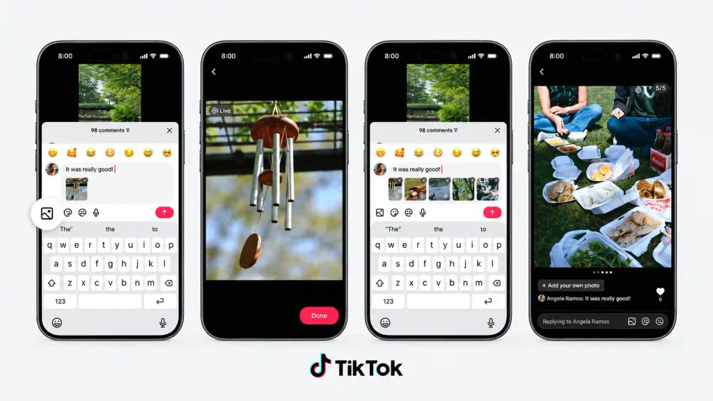 nueva forma de comentar en tiktok a traves de carruseles de imágenes