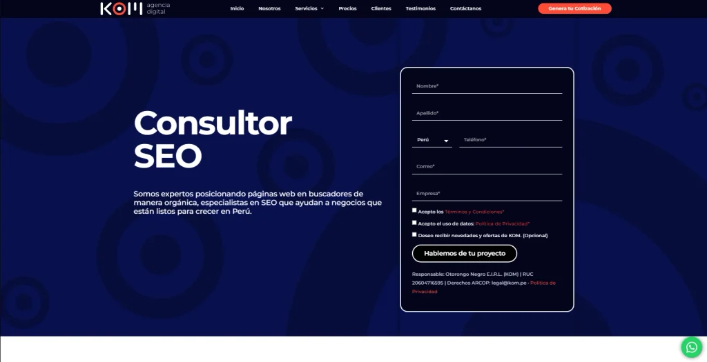 Mejores agencias SEO, KOM