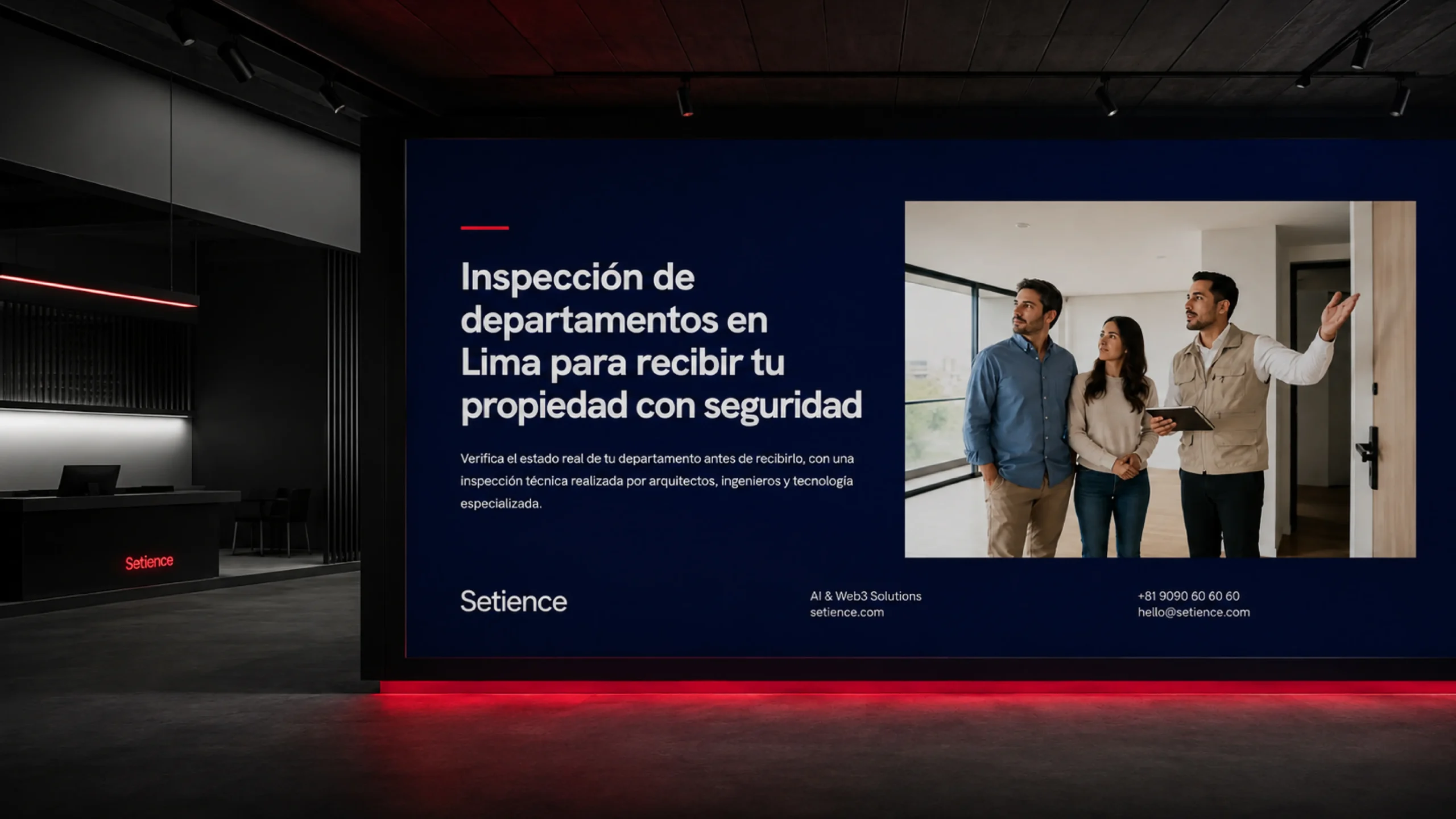 Hero del diseño web de Inspektum para inspección de departamentos