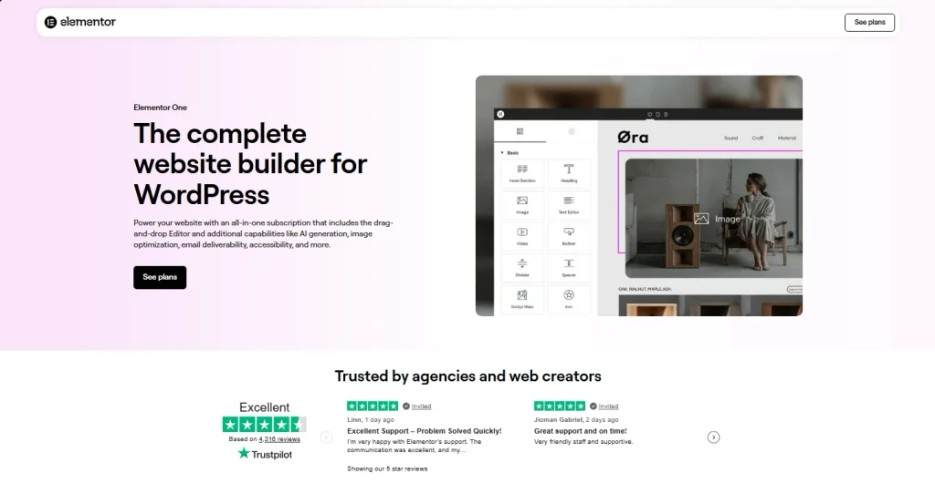 Elementor One y su landing para entender qué añade a Elementor Pro